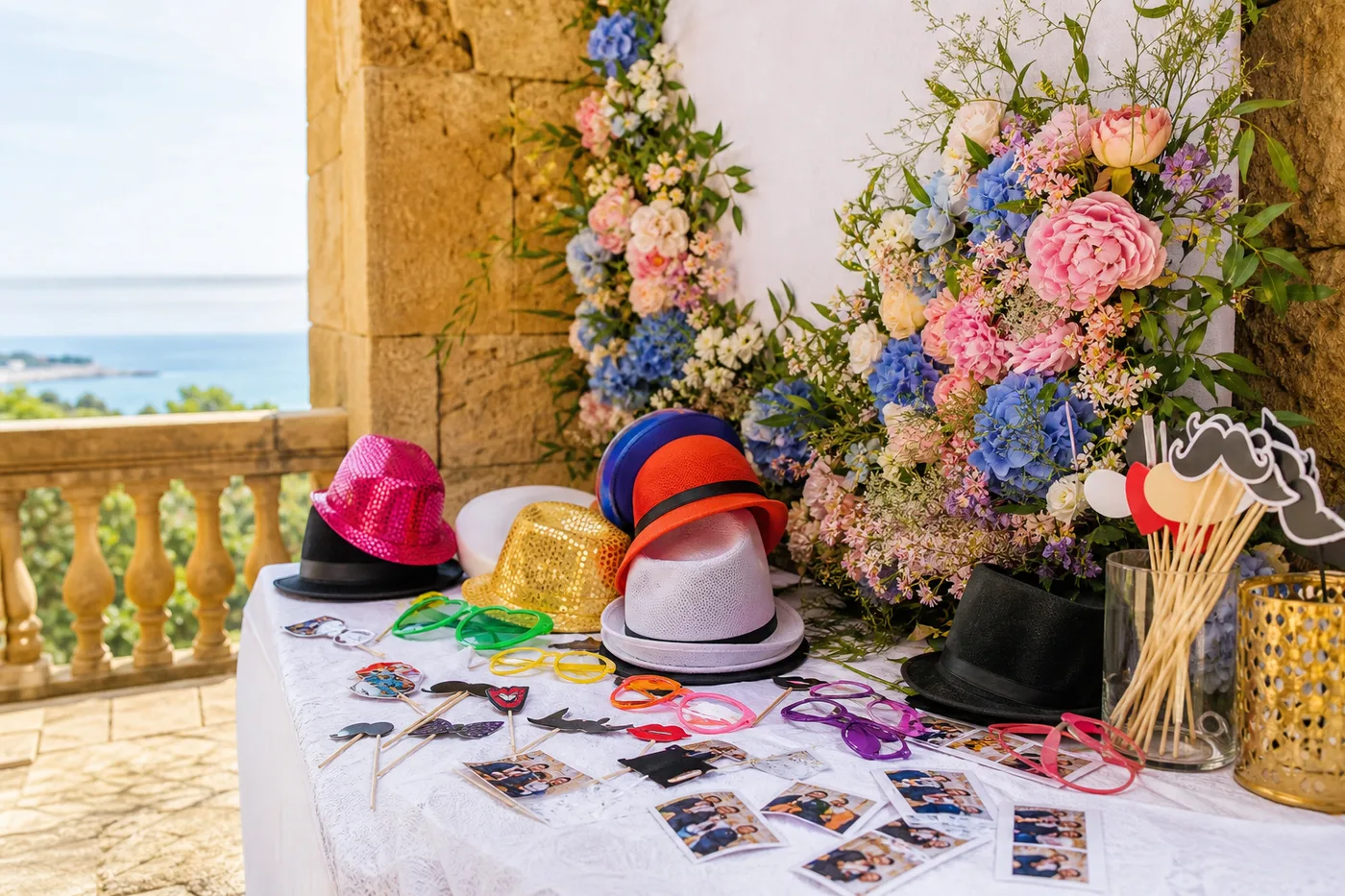 Atrezzo y photocall en boda